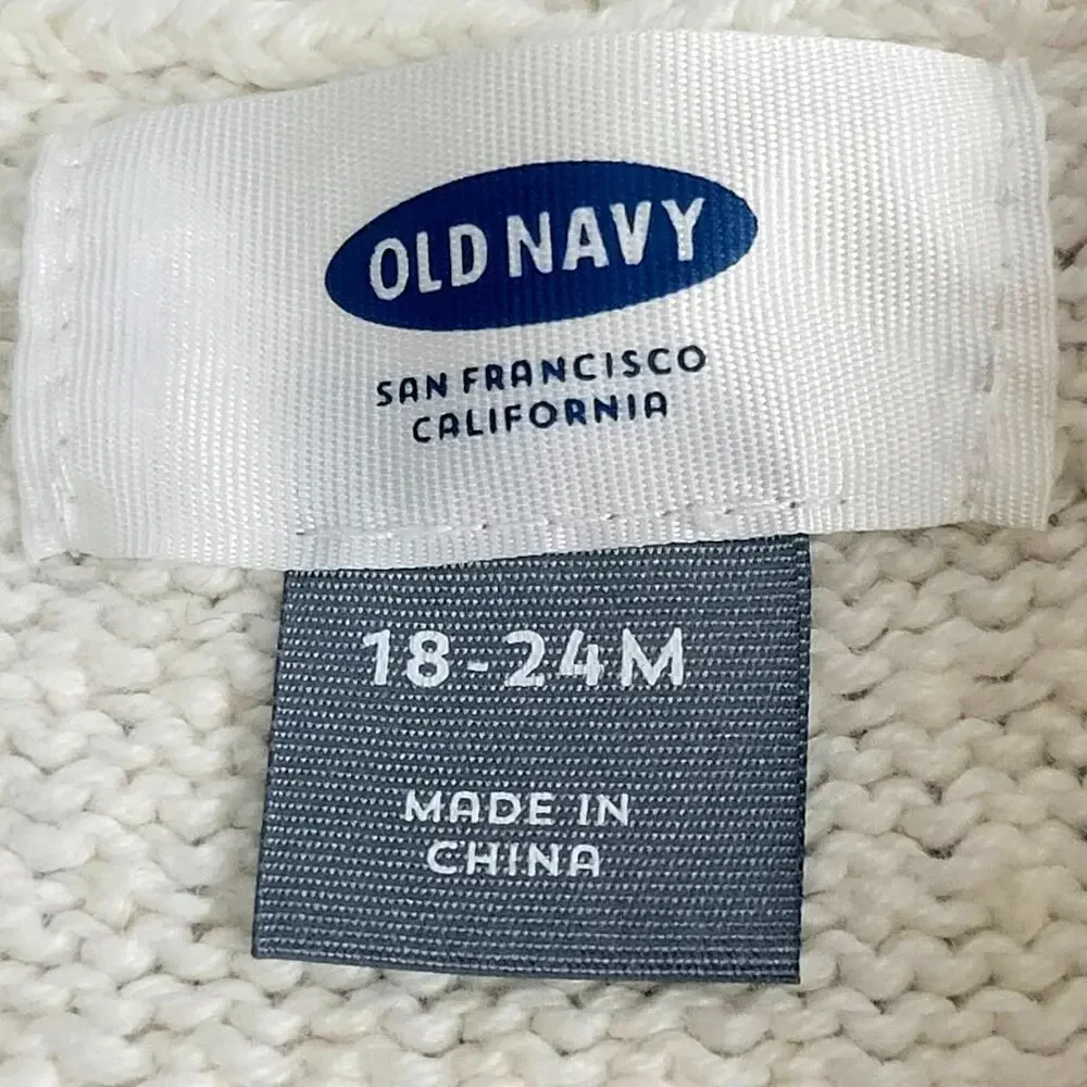 Old Navy White Open‎ Front Cardigan Infant Size 18-24mo
